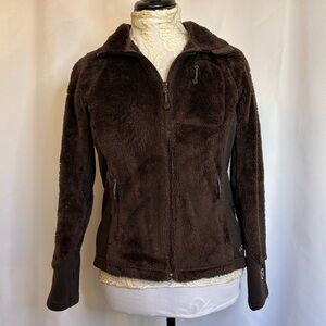 Eddie Bauer 365 Brown Teddy Jacket Medium Petite